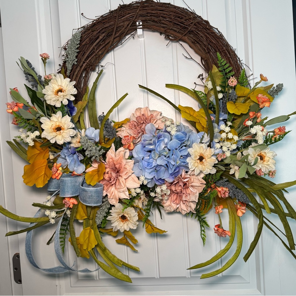 Wreath new handmade spring colors